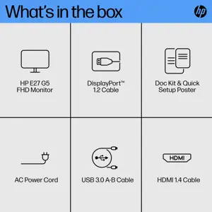 HP E27 G5, 68,6 cm (27"), 1920 x 1080 taškų, "Full HD", LED, 5 ms, juoda