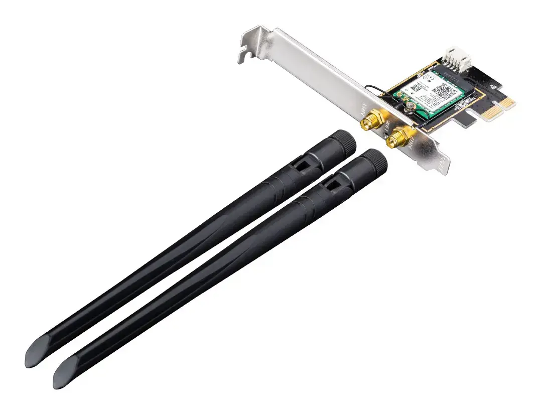 CUDY WE3000 AX5400 "Wi-Fi 6" + BT 5.2 "Intel AX200" PCIe tinklo kortelė