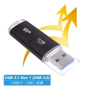 SILICONPOW SP032GBUF3B02V1K Silicon Power atmintinė USB Blaze B02 32GB USB 3.1 juoda