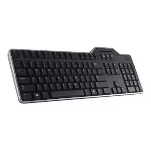 JAV/Europos (QWERTY) "Dell KB-813" išmaniųjų kortelių skaitytuvo USB klaviatūra, juoda