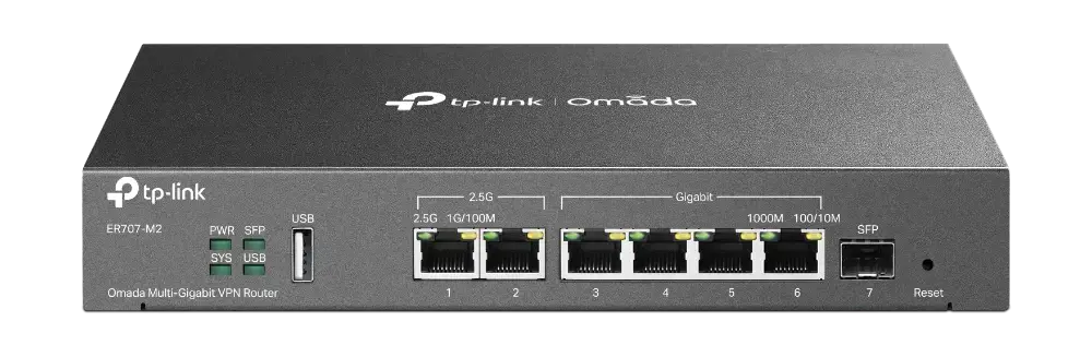 TP-Link Omada Multi-Gigabit VPN Router, Ethernet WAN, 2.5 Gigabit Ethernet, Fast Ethernet, Gigabit Ethernet, Black