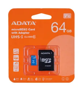 ADATA 64GB Micro SDXC V10 85MB/s + adapteris