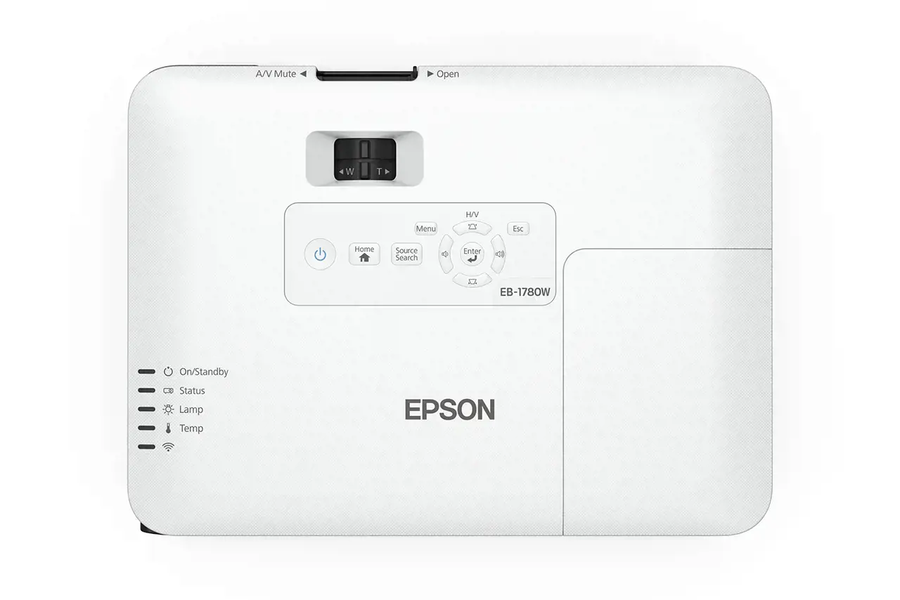 "Epson EB-1780W", 3000 ANSI liumenų, 3LCD, WXGA (1280x800), 10000:1, 16:10, 762-7620 mm (30-300")