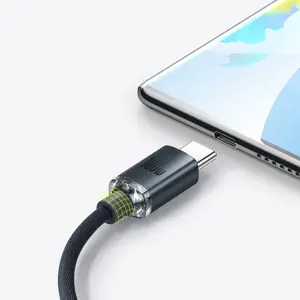 Baseus crystal shine series fast charging data cable USB Type A to USB Type C100W 1,2m black (CAJY000401)