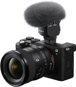 "Sony ECM-M1", Skaitmeninio fotoaparato mikrofonas, -20 dB, juodas, 7,2 V, 40 mm, 64,4 mm