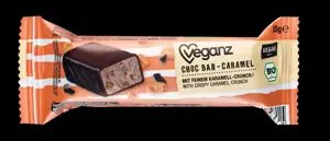 Ekologiškas, veganiškas šokoladinis batonėlis VEGANZ, su karamele, 35 g