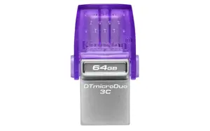 "Kingston" 64GB "DataTraveler microDuo 3C" 200MB/s dvigubas USB-A + USB-C EAN: 740617328219