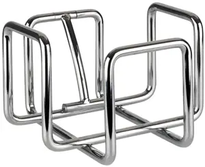 Servetėlių laikiklis, chromuotas metalas, 65 servetėlės, 14,5 x 14,5 cm, H 10 cm
