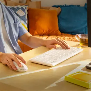 "LOGITECH MK295 Silent Wireless Combo" - OFF WHITE - US INTL - INTNL