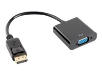 LANBERG AD-0002-BK Lanberg adapteris Displayport 1.1->VGA kabelis juodas