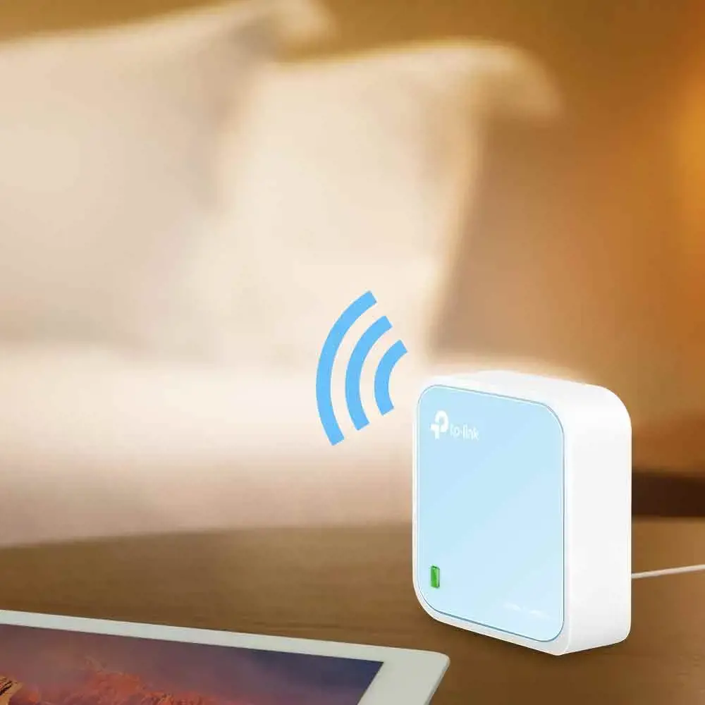 TP-Link TL-WR802N, Wi-Fi 4 (802.11n), Single-band (2.4 GHz), Ethernet LAN, Blue, White, Portable router