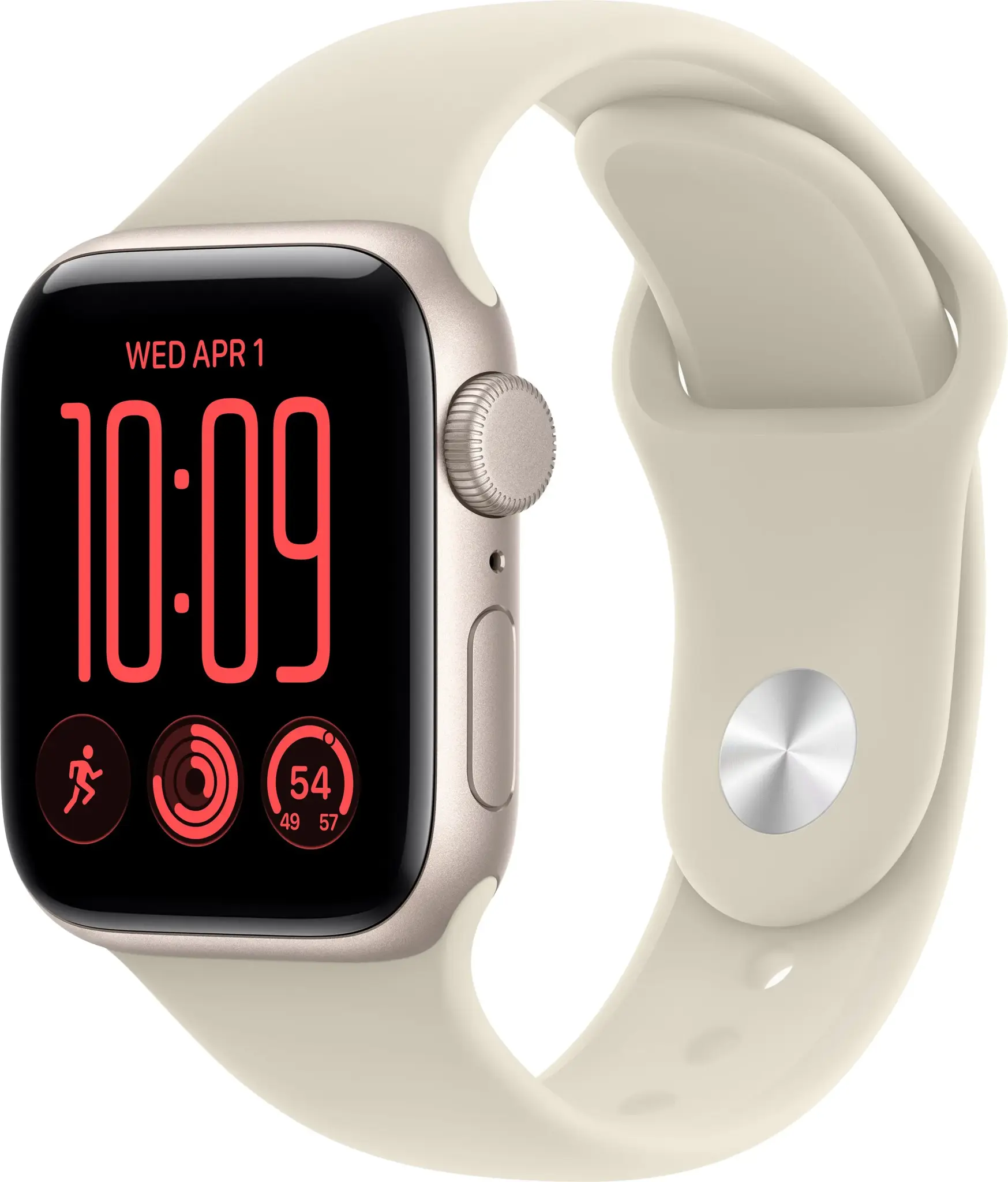 Apple Watch SE 3 GPS 40mm Starlight Aluminium Case with Sand Sport Band - S/M