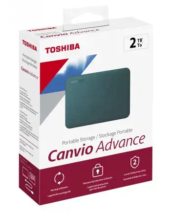 "Toshiba Canvio Advance", 2000 GB, 2,5", 3.2 Gen 1 (3.1 Gen 1), žalias