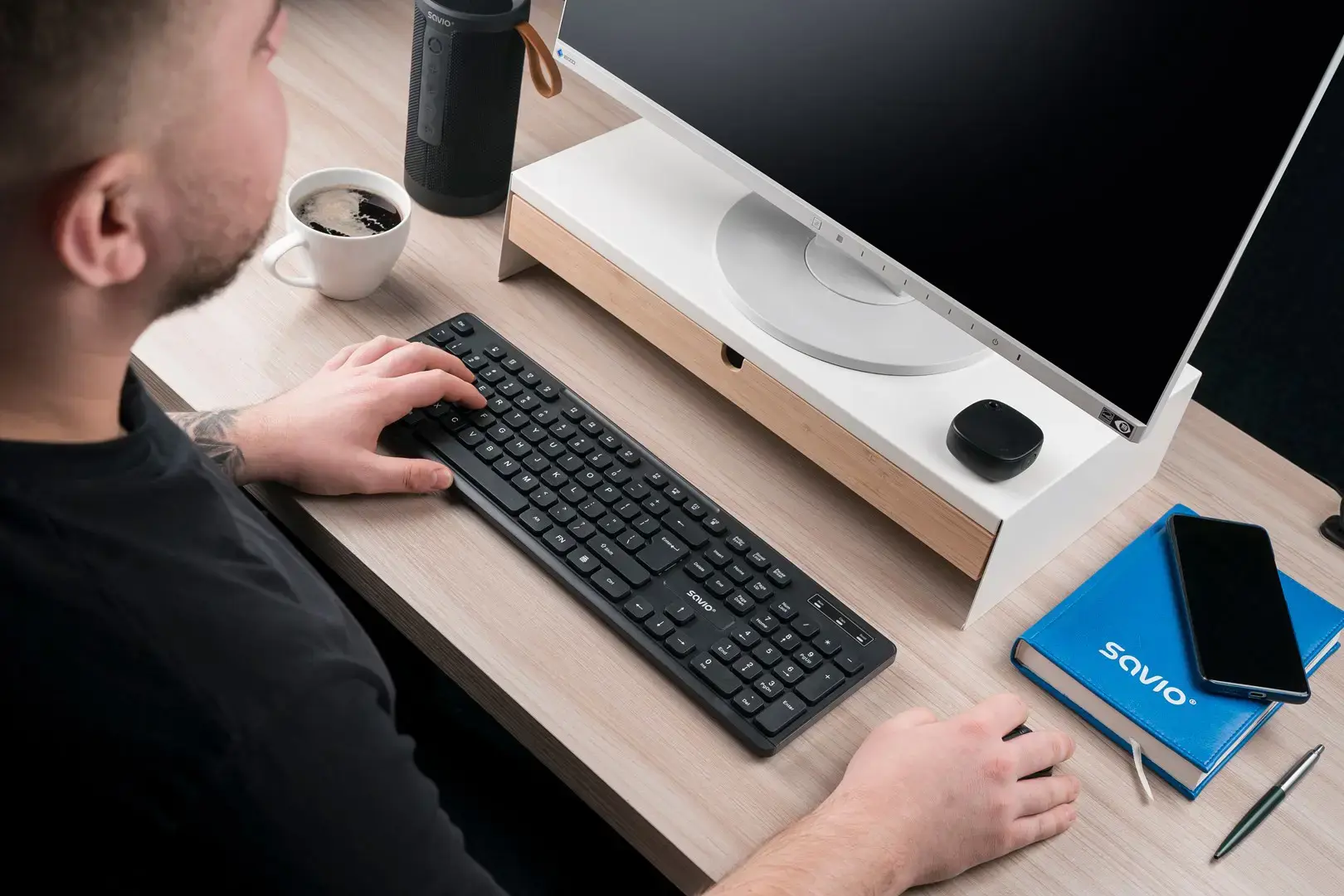 Savio KB-02 keyboard Home/Office USB QWERTY Black