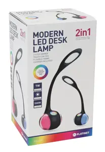 Platinet stalinė lempa PDL20 7W 2in1, juoda (43735)