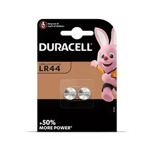 Duracell LR44, Vienkartinė baterija, LR44, šarminė, 1,5 V, 2 vnt., sidabrinė