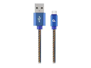 GEMBIRD CC-USB2J-AMCM-1M-BL Gembird Premium džinsinis (džinsinis) C tipo USB kabelis su metalinėmis…