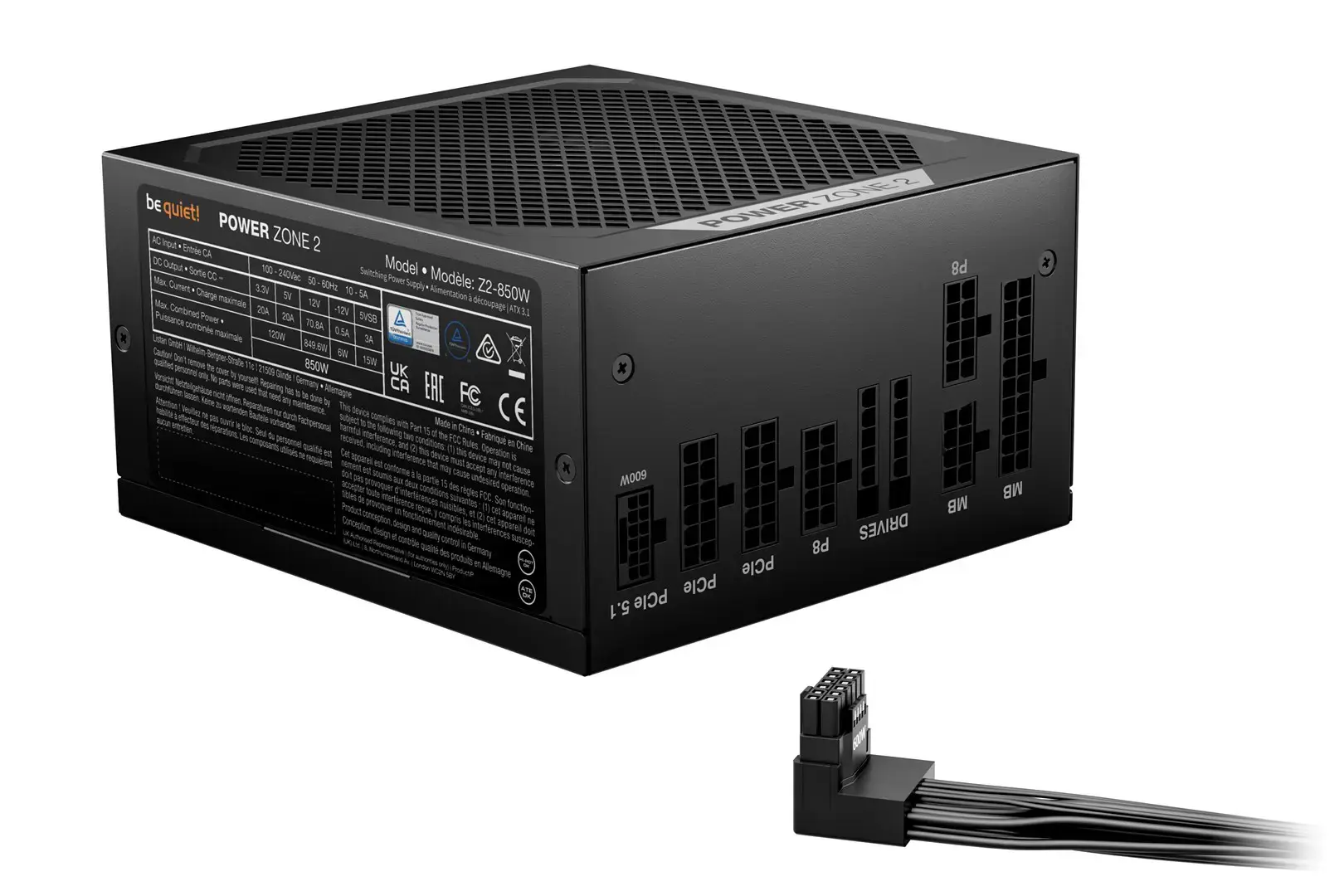 Maitinimo blokas BE QUIET! POWER ZONE 2, 850 W, 80 PLUS PLATINIUM