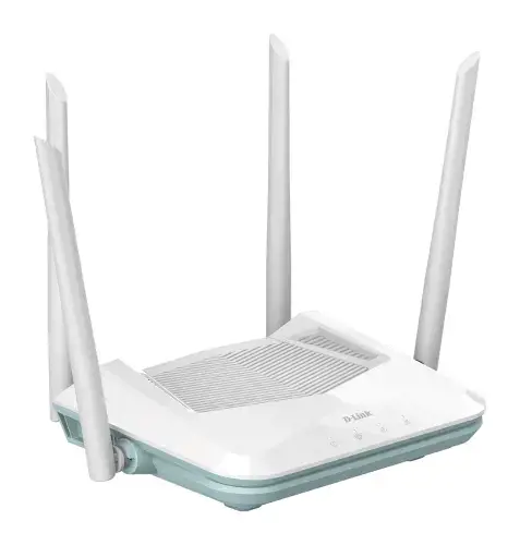 D-Link R15 EAGLE PRO AI AX1500 išmanusis maršrutizatorius, "Wi-Fi 6" (802.11ax), dviejų dažnių (2,4 GHz / 5 GHz), Ethernet LAN, baltas, stalinis maršrutizatorius