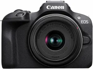 "Canon EOS R100 + RF-S 18-45mm F4.5-6.3 IS STM + RF-S 55-200mm F5-7.1 IS STM rinkinys, 24,1 MP, 6000 x 4000 taškų, CMOS, 4K Ultra HD, 309 g, juoda