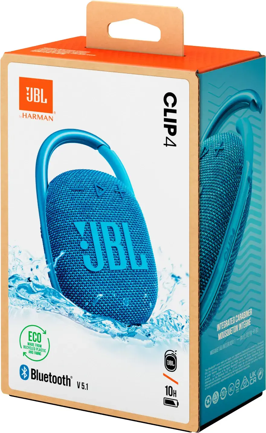 JBL belaidis garsiakalbis "Clip 4 Eco", mėlynas