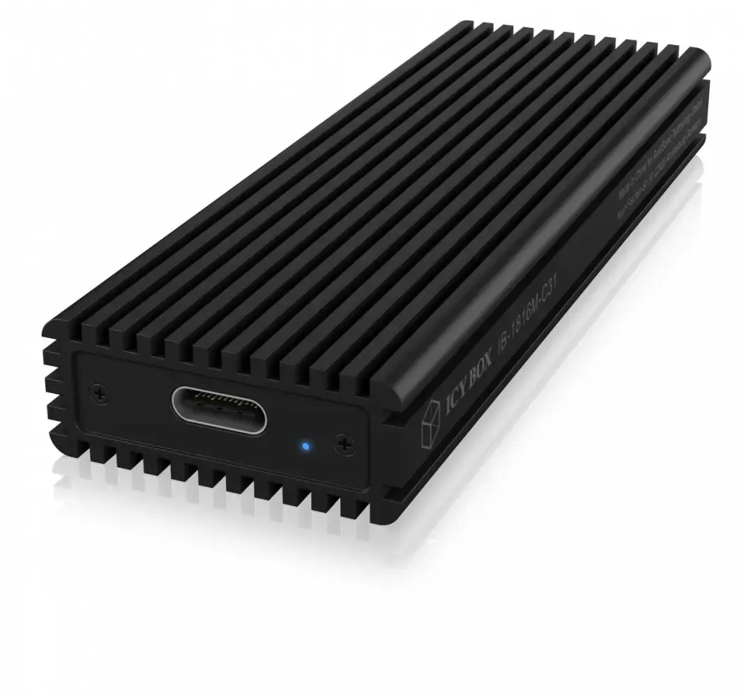 ICYBOX IB-1816M-C31 "IcyBox" išorinis korpusas M.2 NVMe SSD, USB 3.1 Type-C, juodas