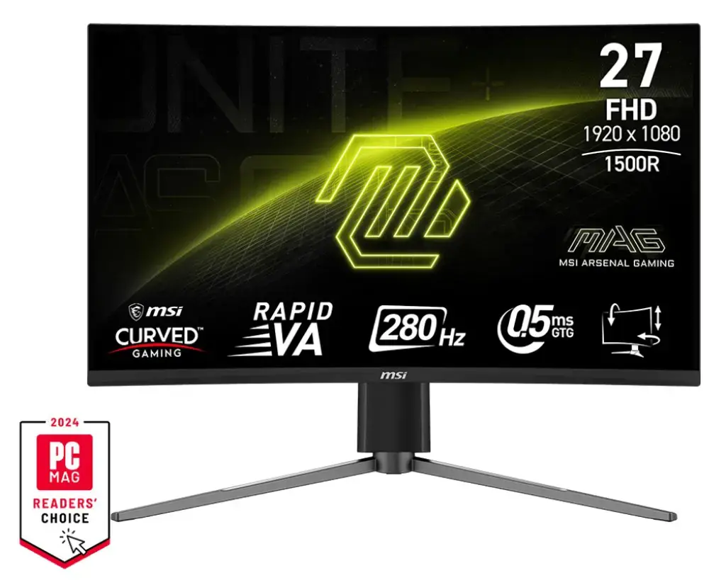 MSI MAG 276CPXF computer monitor 68.6 cm (27") 1920 x 1080 pixels Full HD LCD Black