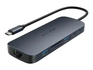 "Hyper HyperDrive EcoSmart Gen.2" universalus USB-C "10-in-1" šakotuvas su 140 W PD3.1 maitinimo ša…