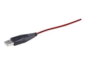 GEMBIRD MUSG-001-R Gembird žaidimų optinė pelė 2400 DPI, 6 mygtukai, USB, juoda su raudonu apšvietimu