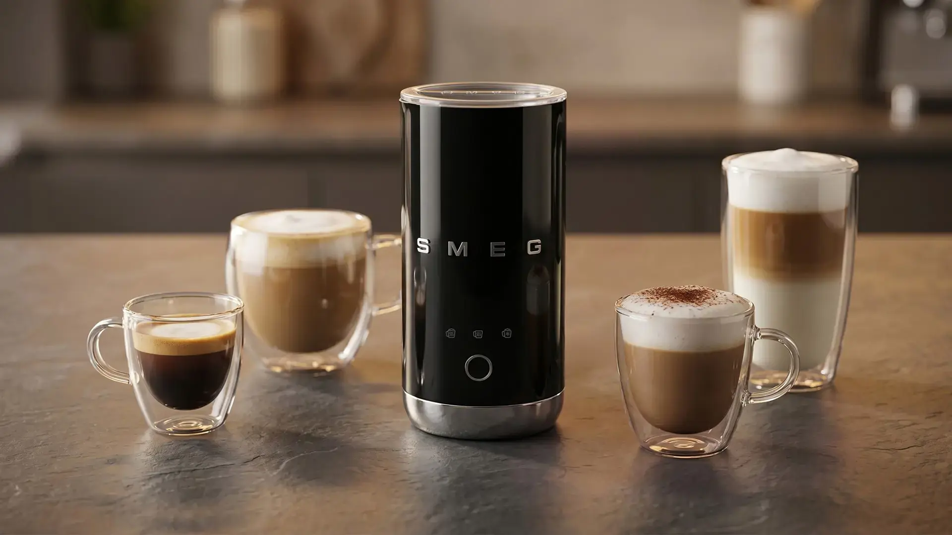 Smeg MFF02BLEU Automatic milk frother/warmer Black