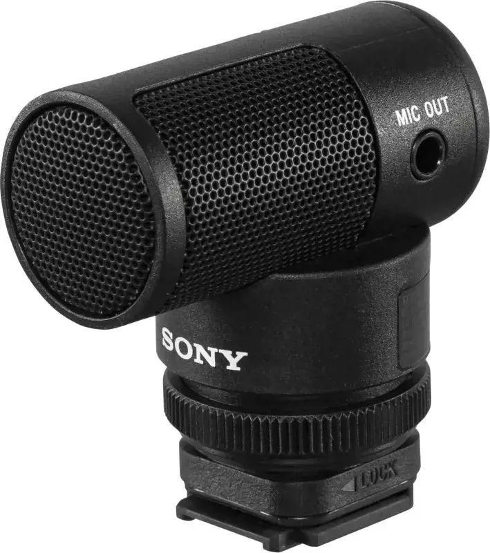 Sony ECM-G1, Skaitmeninio fotoaparato mikrofonas, Laidinis, 3,5 mm (1/8"), Juodas, 48,5 mm, 1,46 cm