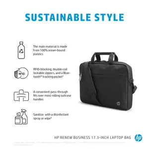 "HP Renew Business" 17,3 colių nešiojamojo kompiuterio krepšys, dėklas, 43,9 cm (17,3"), 590 g