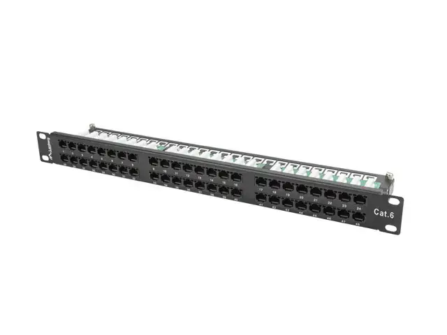 LANBERG PPU6-1048-B Lanberg jungiamoji panelė 48 prievadų 1U, kat. 6, juoda