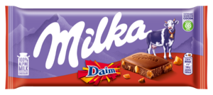 Pieniškas šokoladas su daim saldainiukais MILKA Daim, 100 g