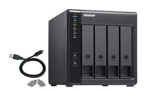 QNAP TR-004, HDD/SSD korpusas, 2,5/3,5", "Serial ATA II", 3 Gb/s, karšto keitimo, juodas