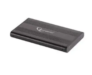 GEMBIRD EE2-U2S-5 HDD/SSD korpusas Gembird, skirtas 2,5 SATA - USB 2.0, aliuminis, juodas