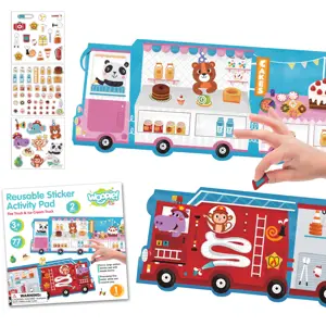 WOOPIE ART&FUN daugkartinio naudojimo lipdukų rinkinys, 77 vnt
