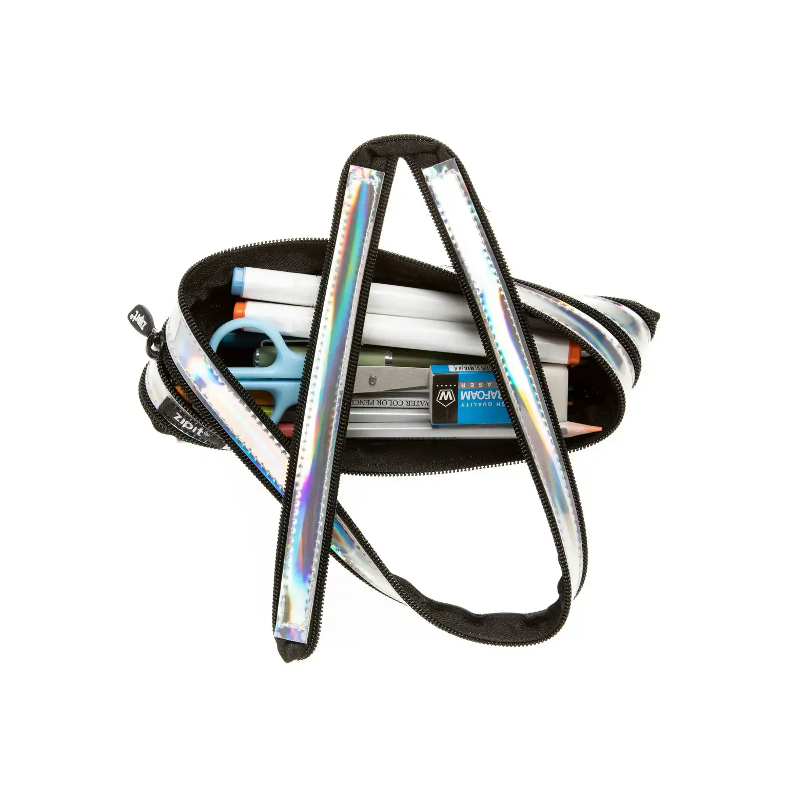 Penalas-pieštukinė ZIPIT Metallic Pouch, ZMT-2, sidabrinės spalvos