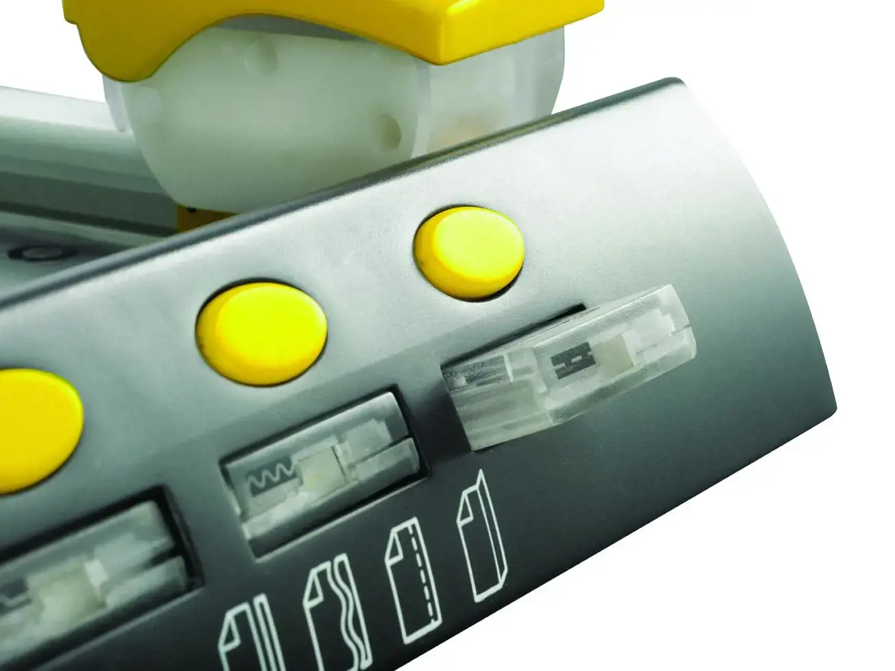 "Fellowes Neutron Plus" A4 formato popieriaus žoliapjovė, 10 lapų, 32 cm, A4, metalinė, plastikinė, grafitinė, sidabrinė, geltona, 476 x 218 x 78 mm