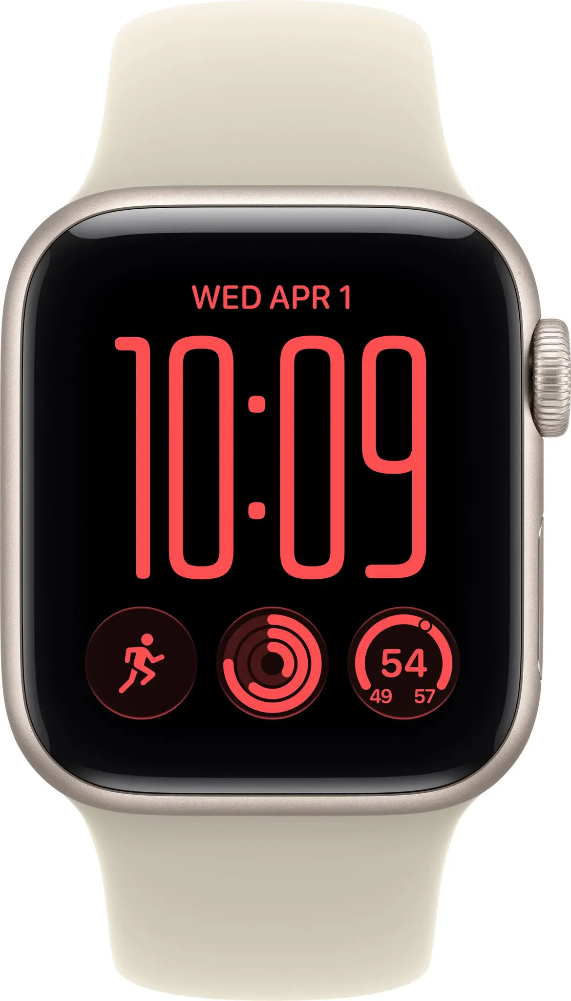 Apple Watch SE 3 GPS 40mm Starlight Aluminium Case with Sand Sport Band - S/M