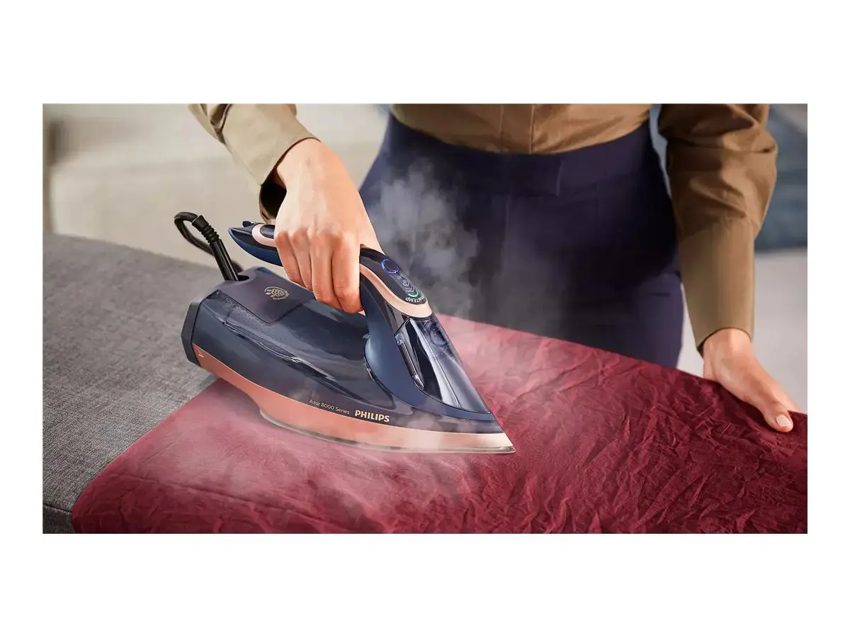 "Philips" DST8050/20, garų lygintuvas, "SteamGlide Elite" padas, 3 m, 260 g/min, mėlynas, auksinis, 85 g/min