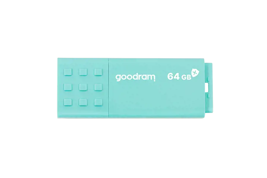 Goodram UME3, 64 GB, USB Type-A, 3.2 Gen 1 (3.1 Gen 1), 60 MB/s, Cap, Turquoise