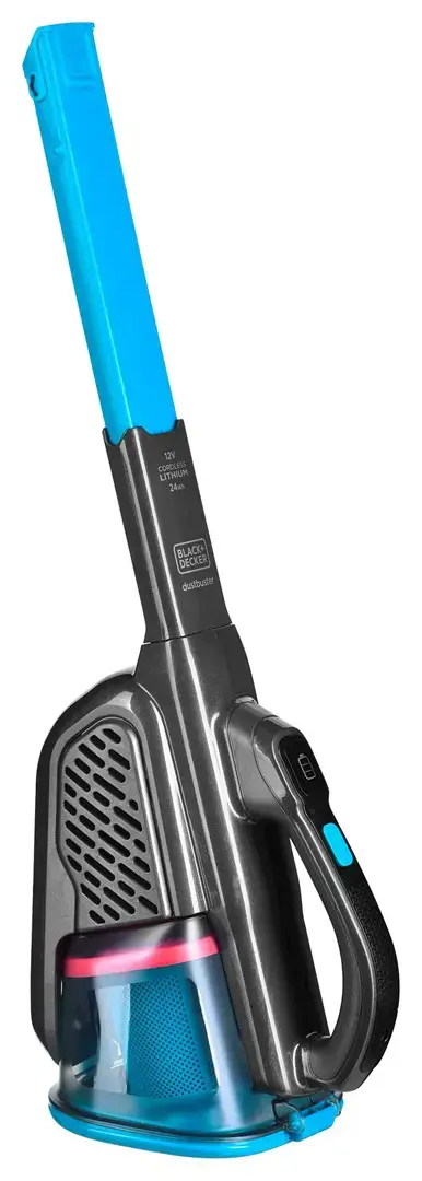 "Black & Decker" BHHV320J rankinis dulkių siurblys Mėlynas, titano spalvos, be maišelio