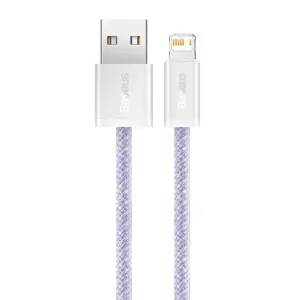 USB ir "Lightning" laidas "Baseus Dynamic 2", 2,4 A, 1 m (violetinis)