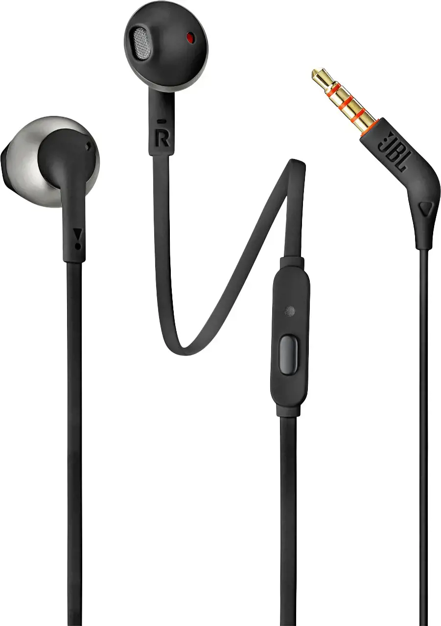 JBL ausinės T205, juodos spalvos