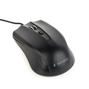 GEMBIRD MUS-4B-01 Gembird optinė pelė MUS-4B-01, 1200 DPI, USB, juoda, 1,35 m ilgio laidas