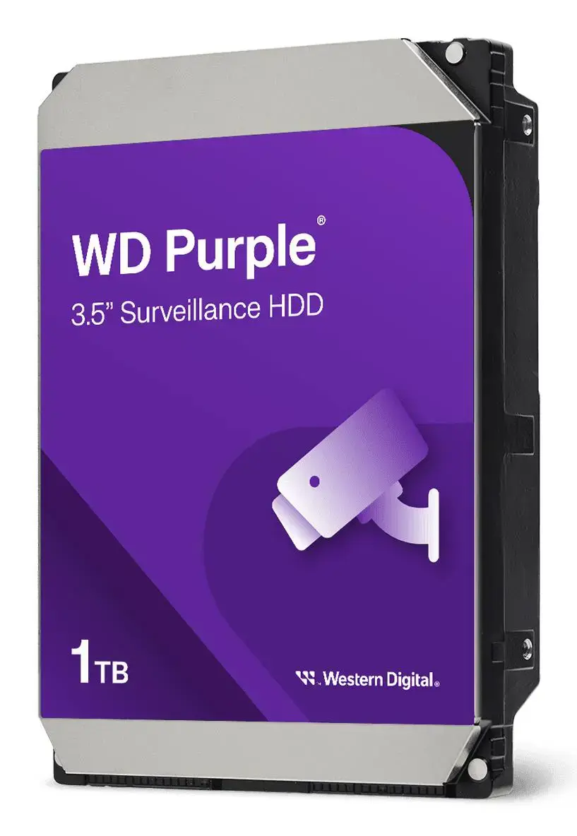 WD Purple 1TB SATA 6 Gb/s 3,5 colių vidinis kietasis diskas 64 MB spartinančiosios atminties