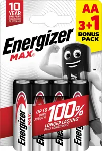 Energizer battery Max Alkaline AA CHP4 3+1