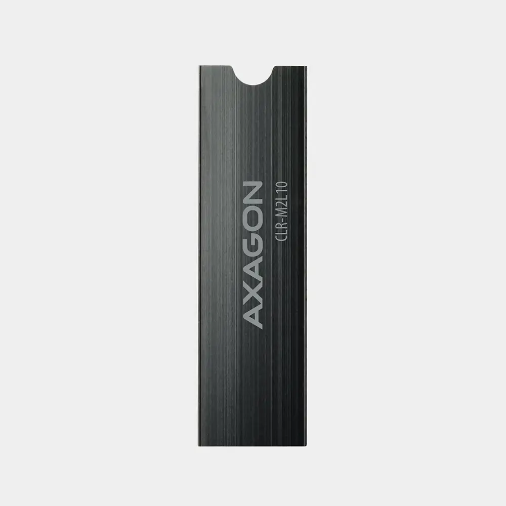 AXAGON CLR-M2L10 pasyvus - M.2 SSD, 80 mm SSD, ALU korpusas, silikoninės šiluminės pagalvėlės, aukštis 10 mm