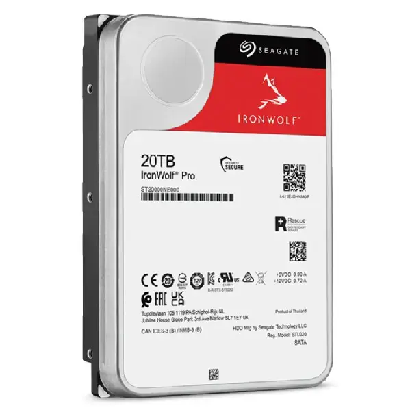 "Seagate IronWolf Pro ST20000NT001", 3,5", 20000 GB, 7200 aps/min
